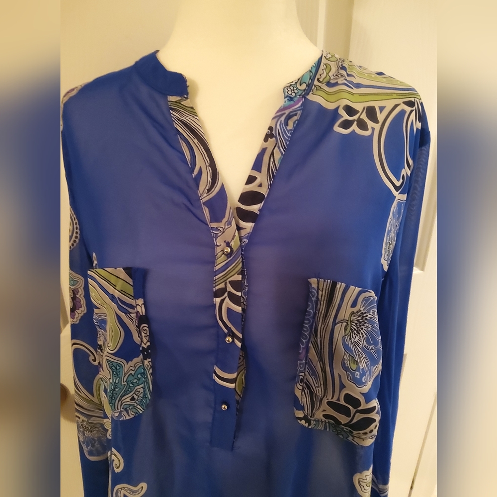🌷DRESSBARN paisley Blouse S - Picture 2 of 9